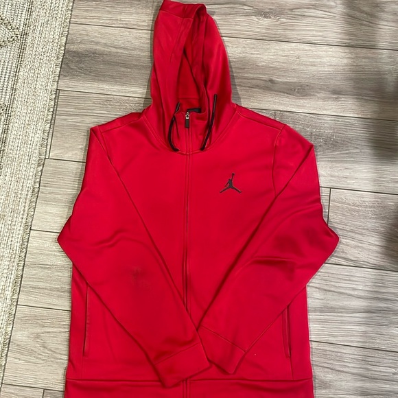 Red Jordan Zip Up Hoodie - Picture 1 of 5